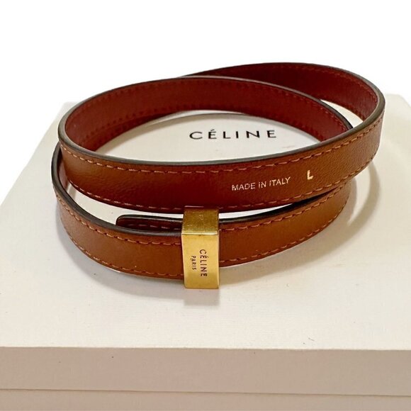 Celine Triple Tour Wrap Leather Bracelet, Never used, In Original Box, Burgundy - Picture 16 of 16